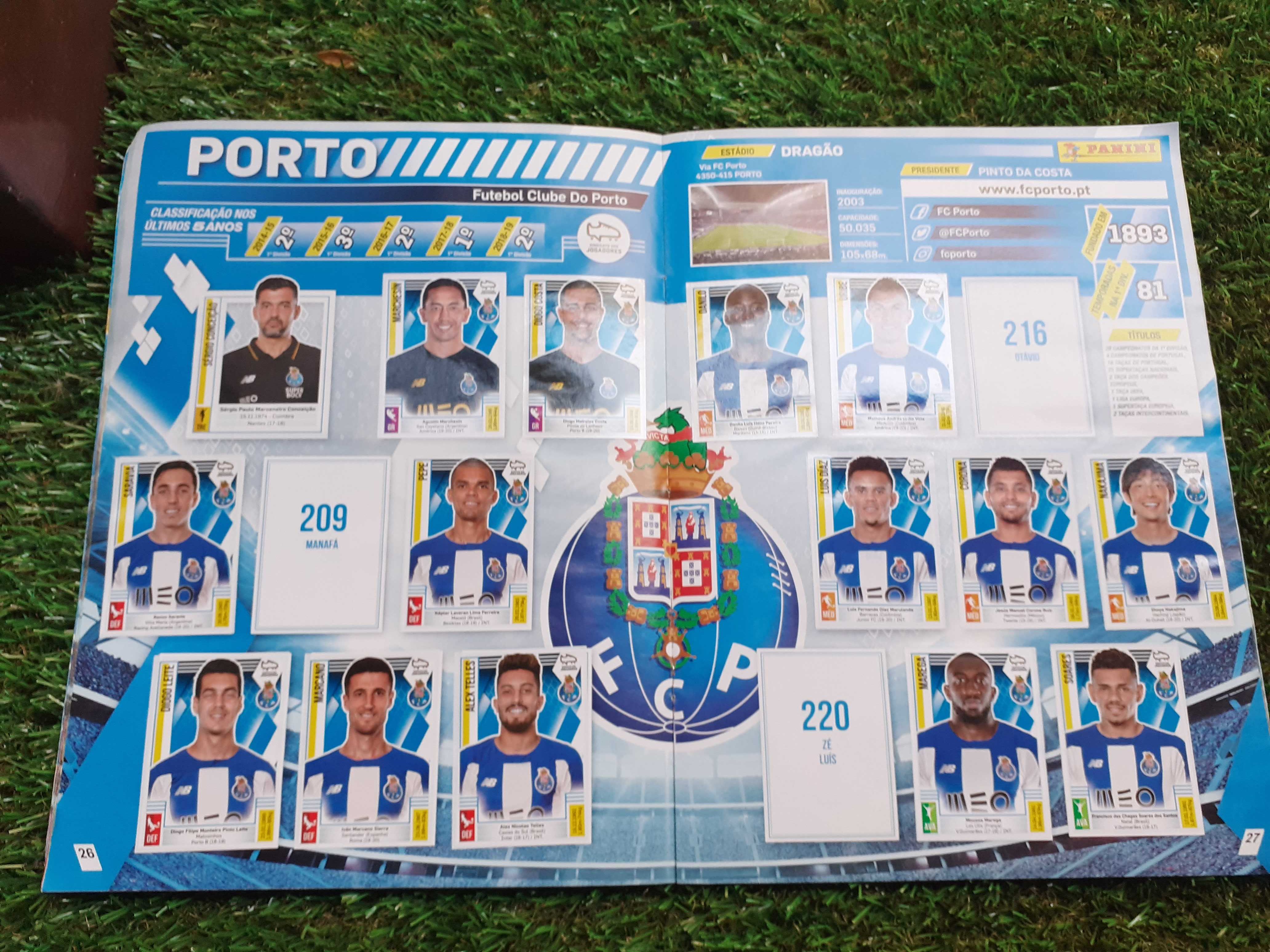 Caderneta futebol 2019/2020