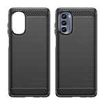 Carbon Case etui do Motorola Moto G62/5G elastyczny silikonowy karbono