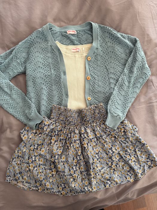Zestaw spodniczka, sweterek, bluzka Lincoln&Sharks rozmiar 134-146