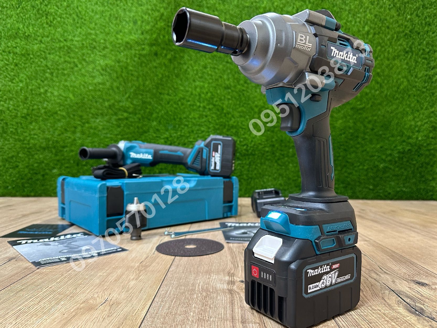 Набор 2/1 Makita Гайковерт DTW1002Bl + Болгарка DGA504 36V 9Ah комплек