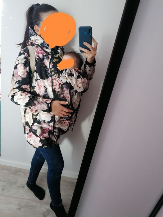 Kurtka ciążowa z panelem do noszenia dzieci S / M