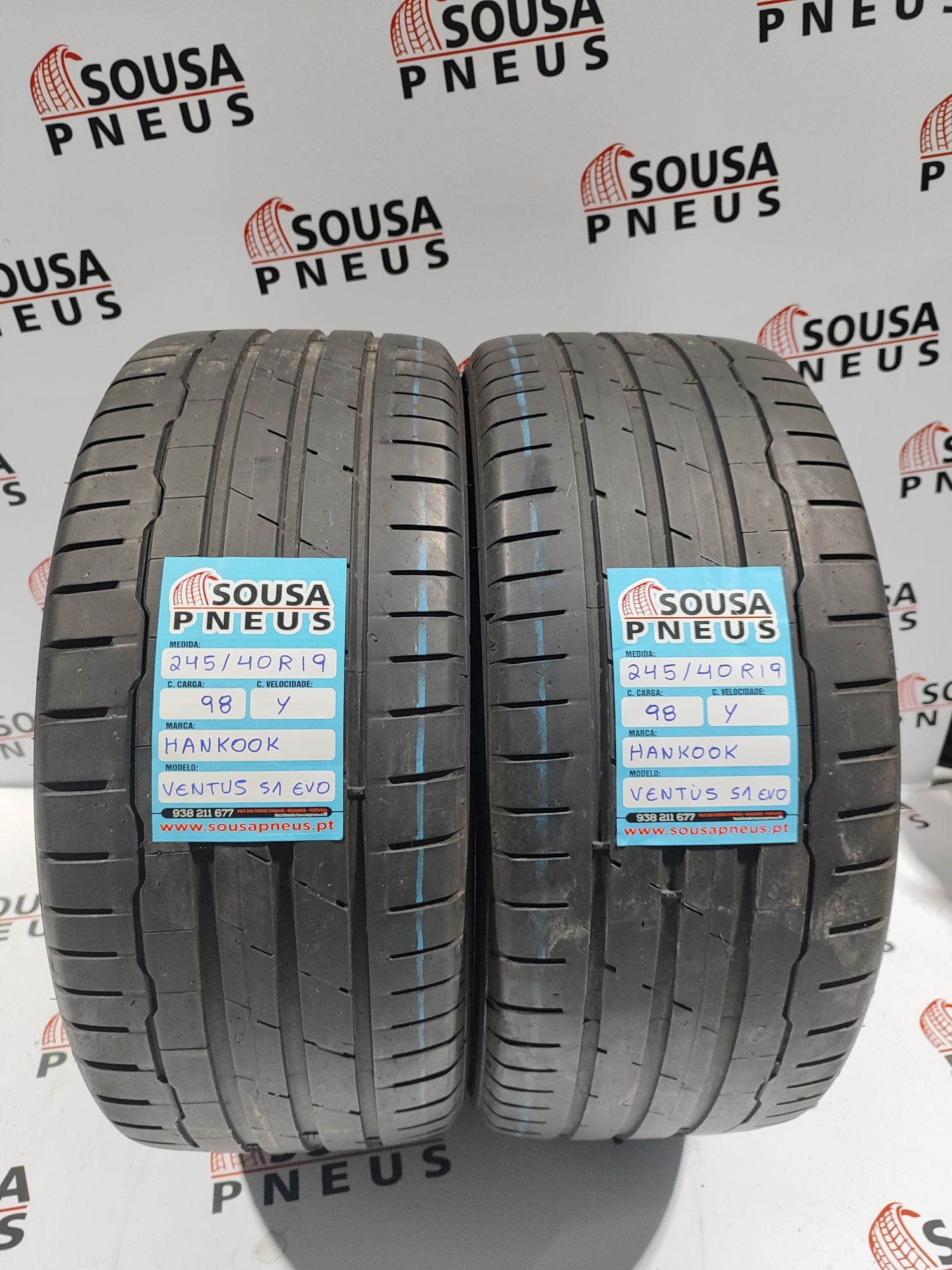 2 pneus semi novos 245-40R19 Hankook Ventus S1 Evo 3 - Oferta Portes