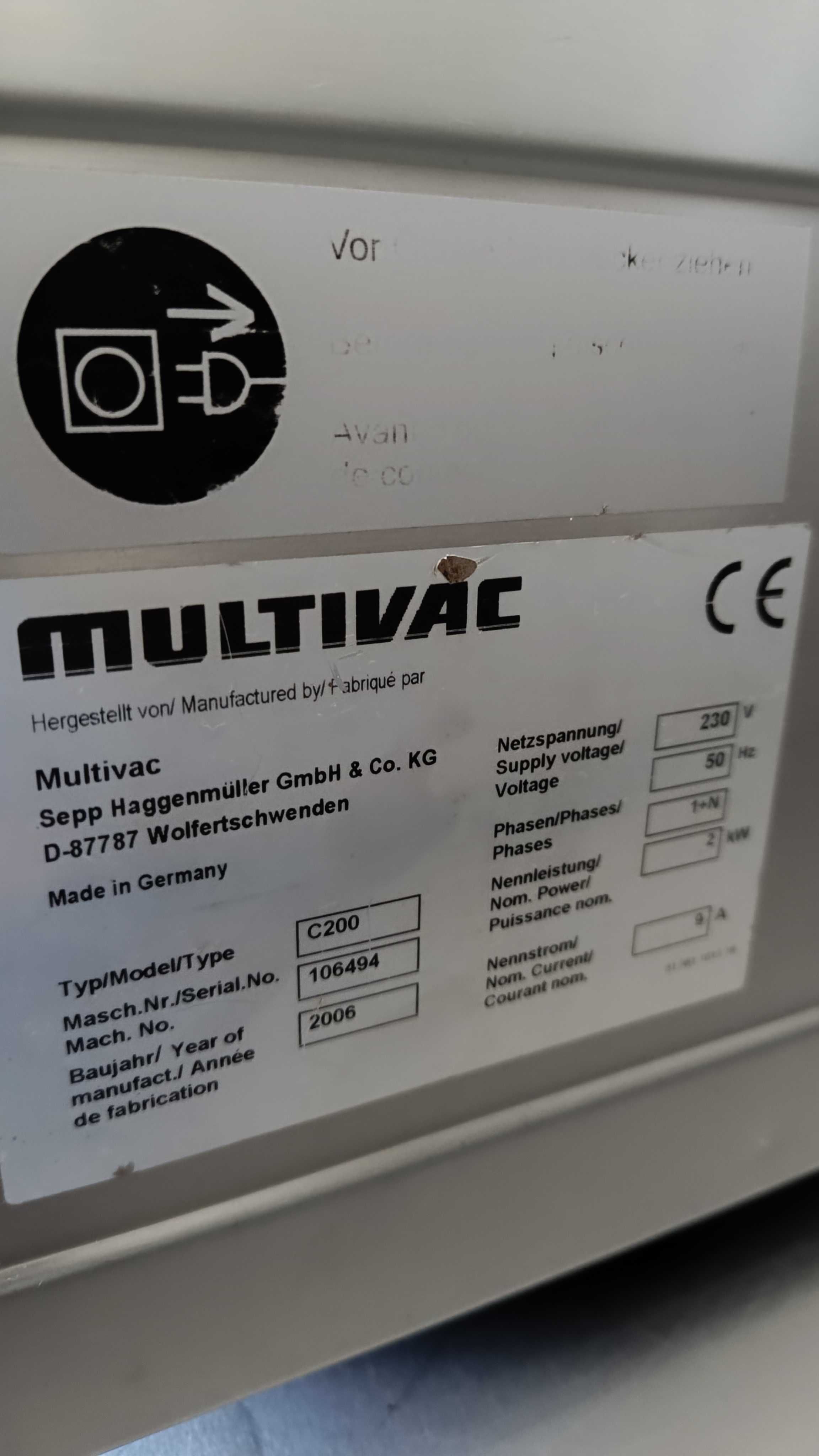 Pakowarka próżniowa MULTIVAC z funkcją MAP, pakowaczka MULTIVAC C200