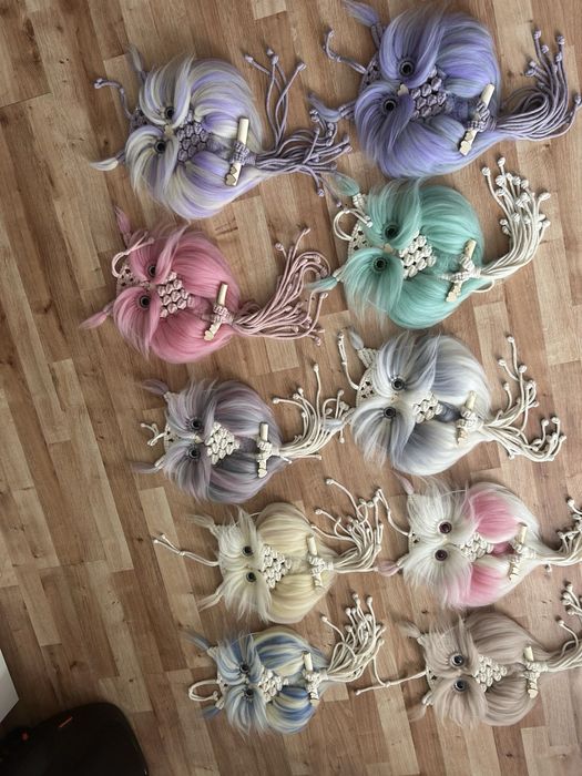 Sowy sówki dekoracje boho makrama dekoracja XXL prezent