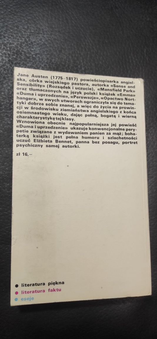 "Duma i uprzedzenie" Jane Austen