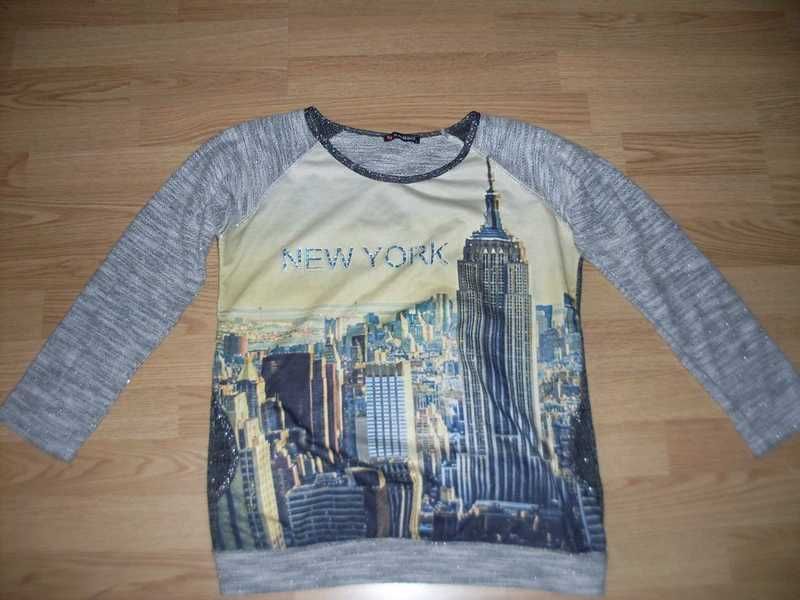 sweter cienki srebrny bawełna