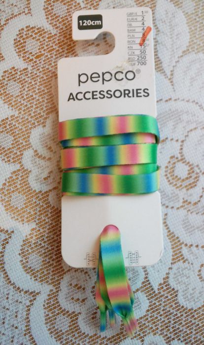 Sznurówki wielokolorowe płaskie, 120 cm