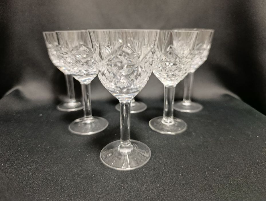 Kieliszki szkło kryształowe grawerowane