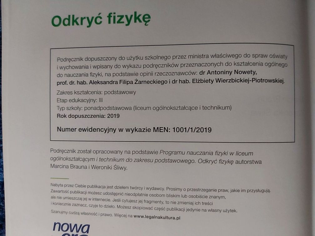 Odkryć fizykę. Podręcznik do fizyki.