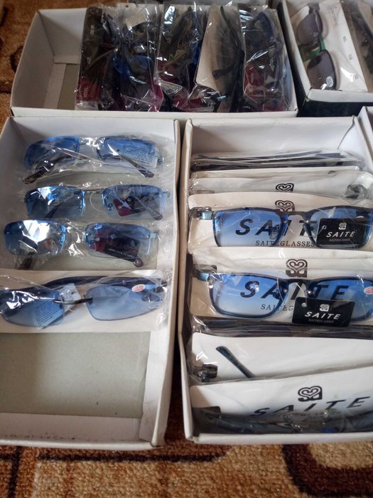 очки с тонировкой  металл оправа 10штук