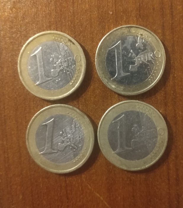 * Monety 1 euro - mix 4 szt