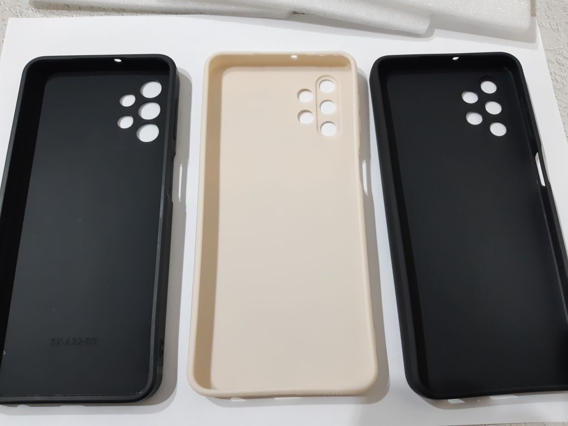 Etui czarne i kremowe z krajobrazem telefon Samsung A32 5g nowe