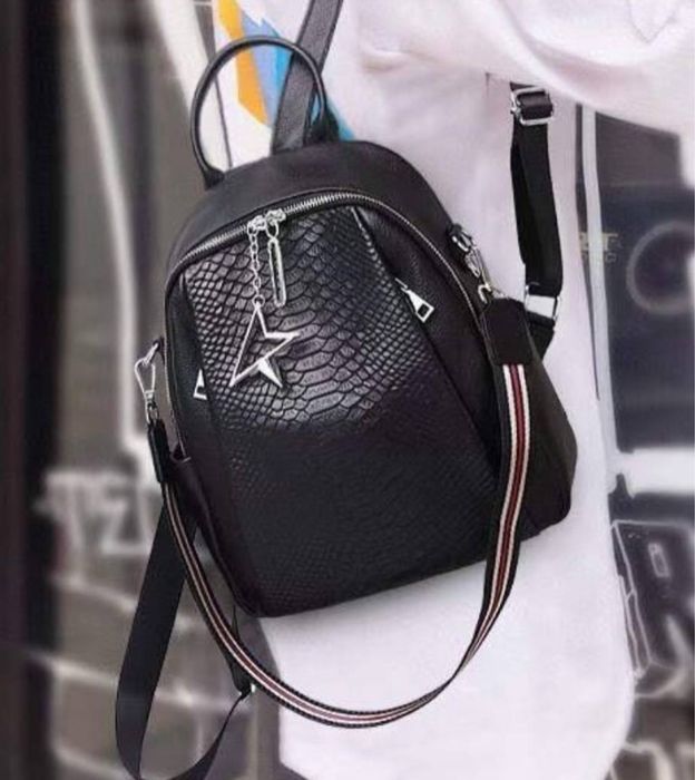 Шкіряний жіночий рюкзак-сумка, Кожаный женский рюкзак