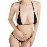 Bahama seksowne micro bikini wiązane na plażę strój kąpielowy czarny