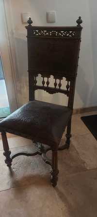 Krzesła ANTYK skóra  tłoczona