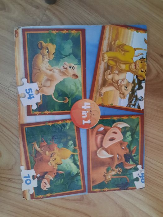 Puzzle Król Lew 4 obrazki Disney + gratis