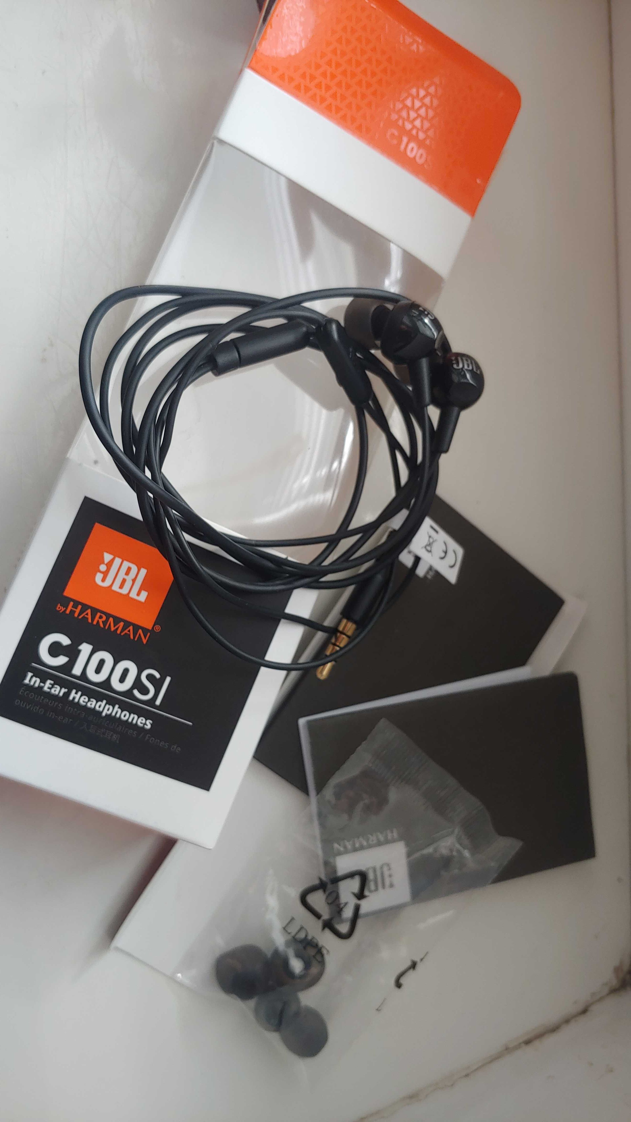 Наушники JBL C100SI Вакуумные Микрофон Пульт хороший Звук