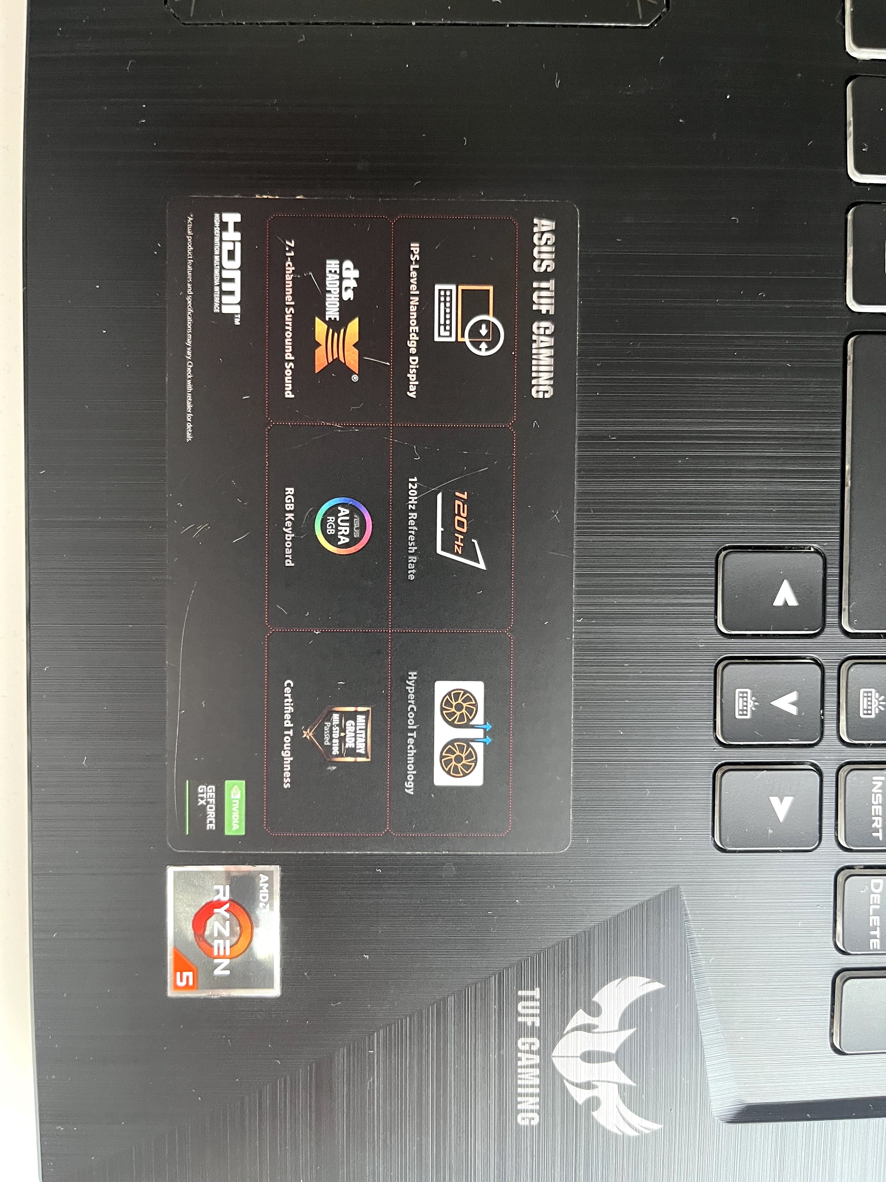 Laptop ASUS TUF Gaming 16 GB | FX705DT R5-3550/16GB/512+1TB/W10X 120Hz