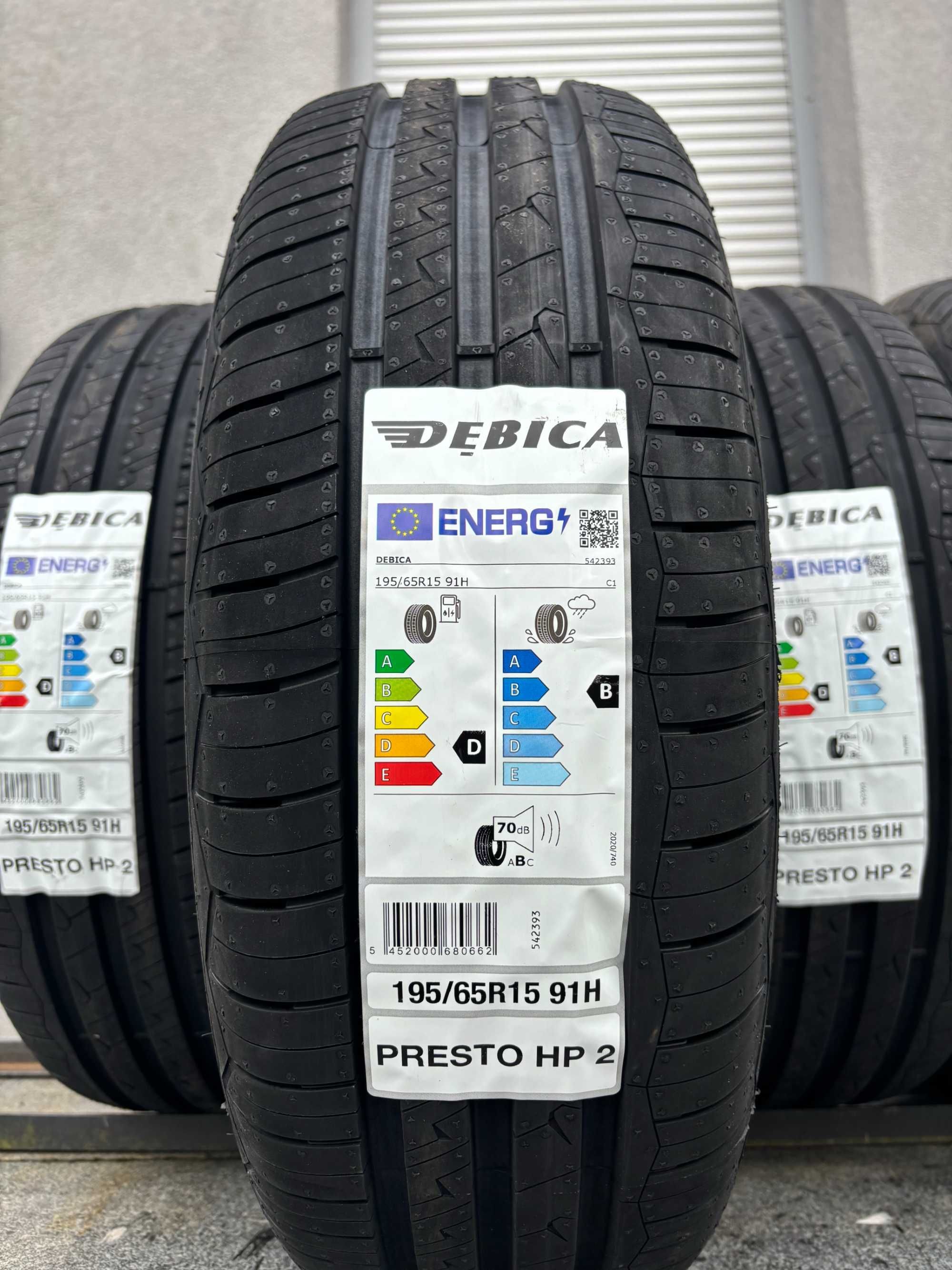 4szt NOWE 195/65R15 Dębica Presto HP2  2023r gwarancja 5 lat D,B,70db