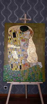 Obraz olejny duży, Pocałunek Klimta