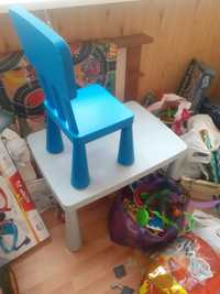 Стол+стул ikea синего цвета