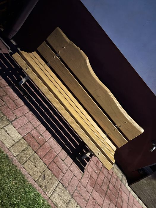 Ławka ogrodowa dębowa