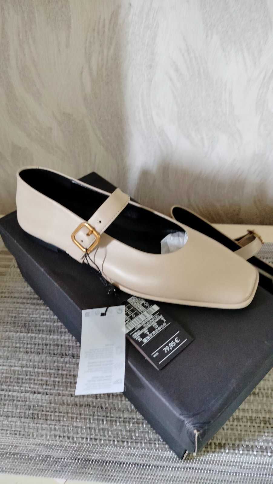Кожаные туфли Massimo Dutti ( Мэри Джейн)