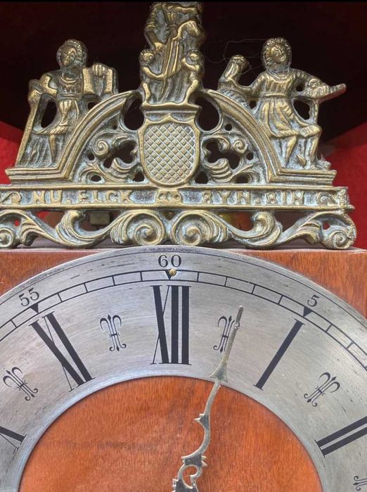 Relógio de pêndulo de madeira de parede F.H.S. 1970a1980 Hermle