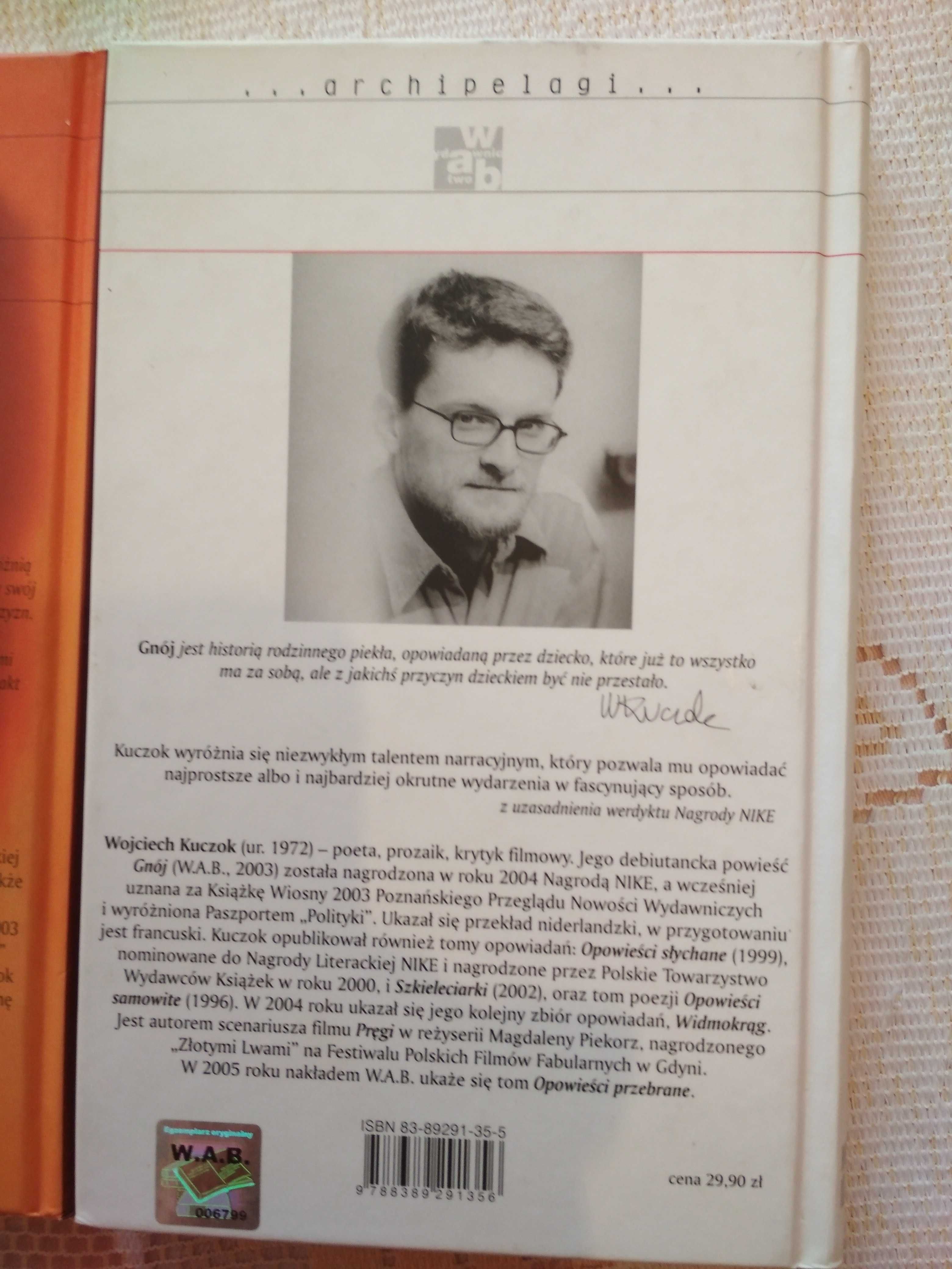 Wojciech Kuczok Gnój i Widmokrąg książki