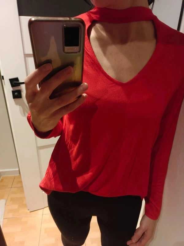 Bluzka damska z chokerem