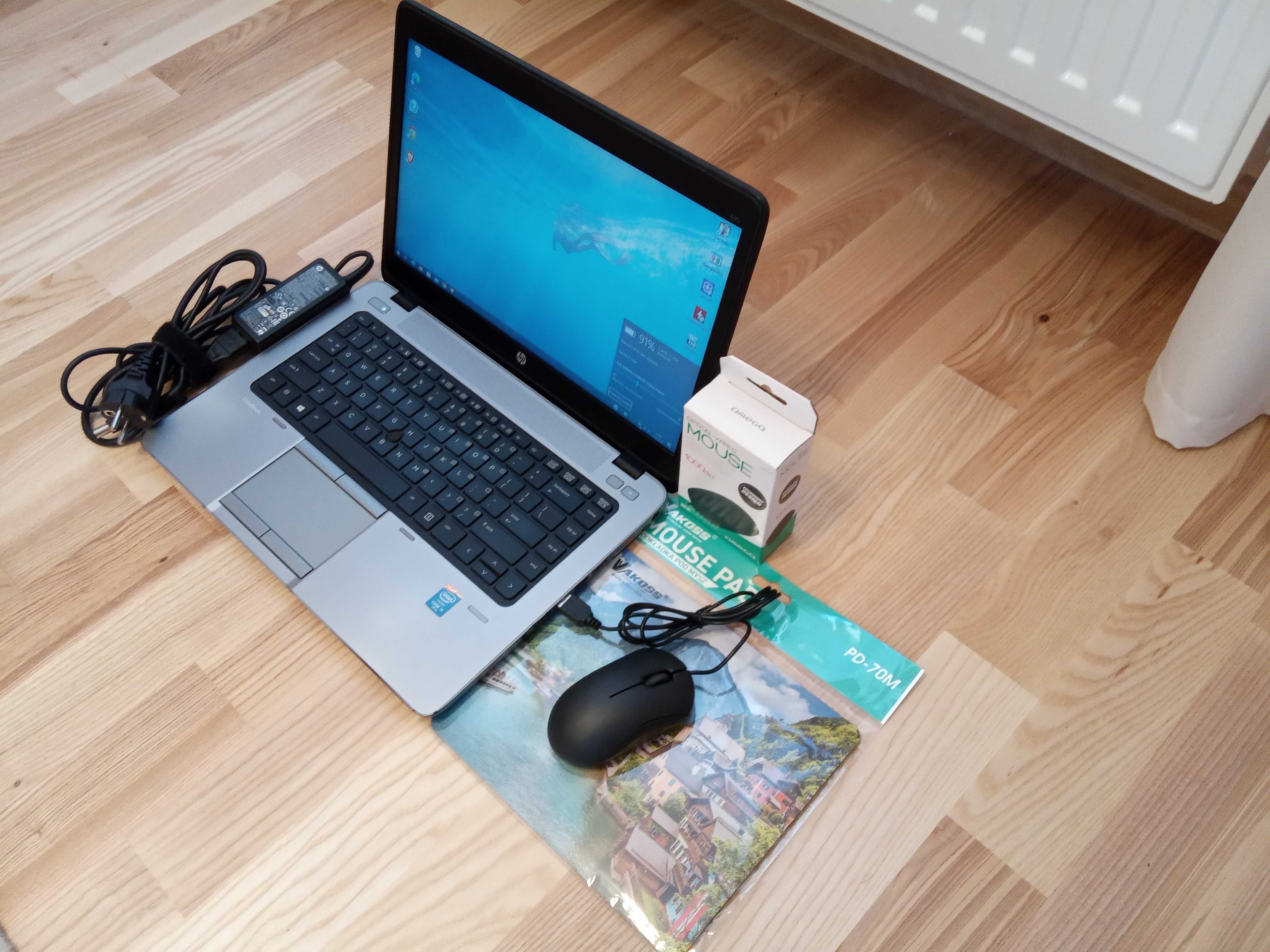 Laptop HP EliteBook 840 i5 8GB SSD bateria 2-3h Win10