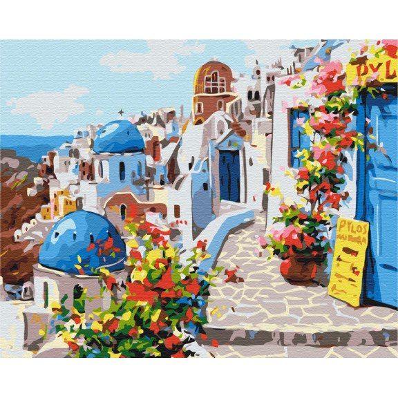 Malowanie po numerach 40x50 Santorini