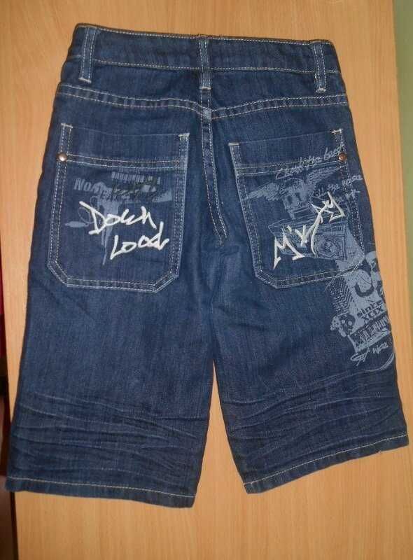 джинсовые шорты на мальчика рост 122 с резинкой в поясе