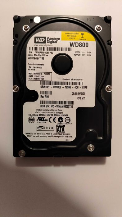 DYSk HDD Western Digital WD 800