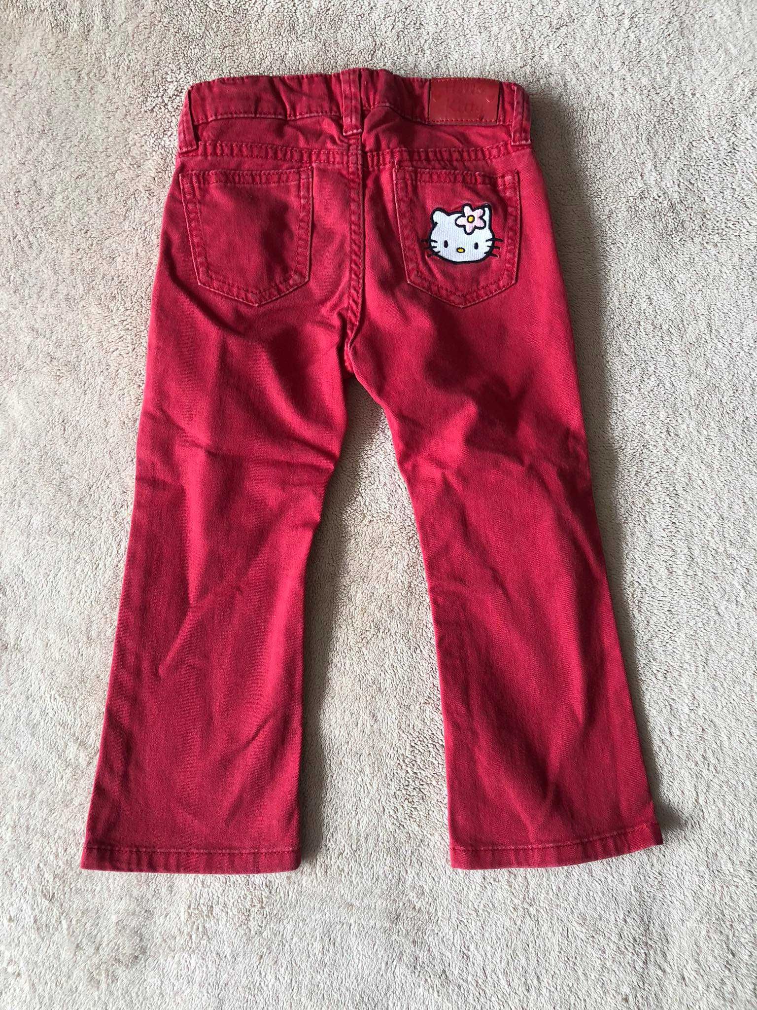 Spodnie jeansowe H&M, r.98, Hello Kitty