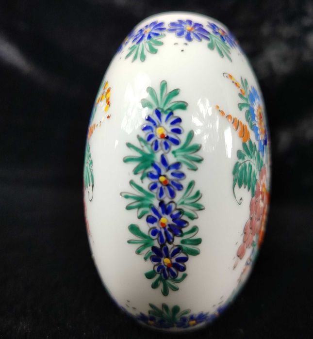 Cepelia Opole ręcznie malowany wazonik porcelana wzory ludowe kwoaty