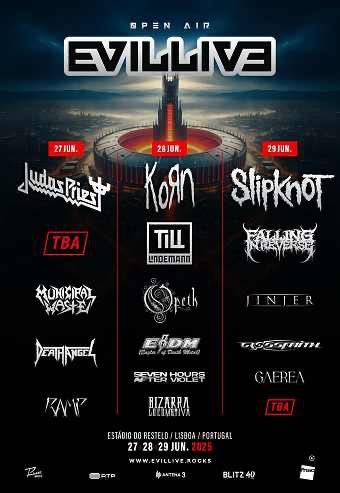 Evil Live passe 3 dias - Entrega centro de Lisboa ou Parque das Nações