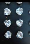 Brincos de zirconia sintética corte de coração