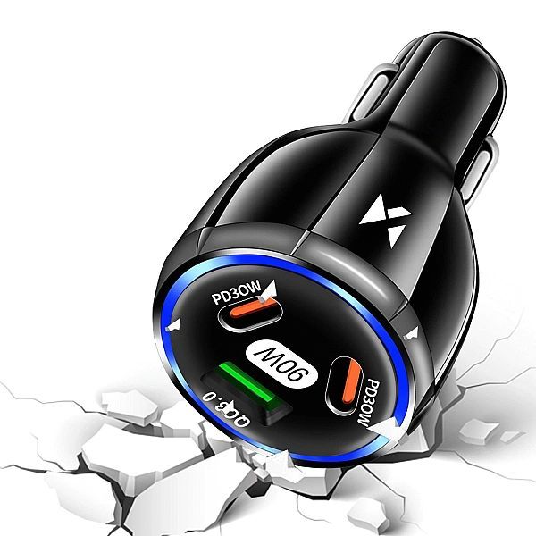 Ładowarka samochodowa Wozinsky Wccca 2x Usb-c 1x Usb-a 90w Pd Qc - cza