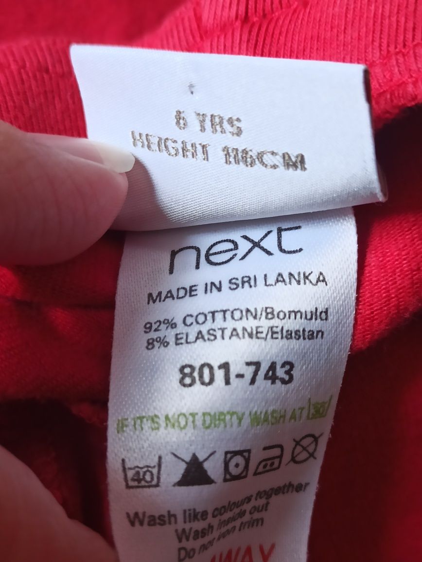 Sg Czerwone getry 116 legginsy 116 getry 3/4 krótkie legg insy