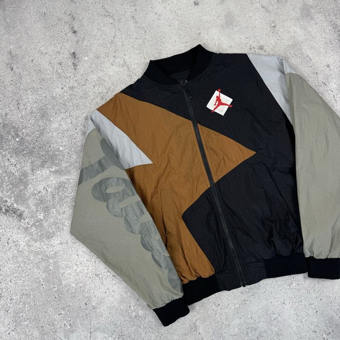 Нейлоновий бомбер - куртка Air Jordan Nike x Patta