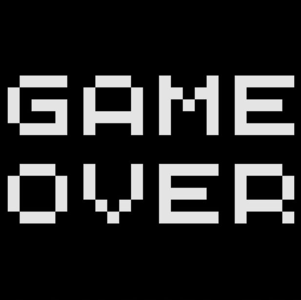 Podkładki pod talerz Zestaw 4 sztuki dla Gracza kwadratowe Game Over