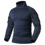 Taktyczna Bluza Combat shirt XXL granatowa Policja moro