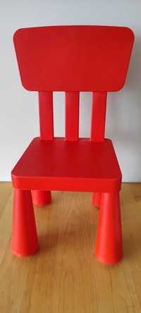 Ikea Mammut czerwone krzesło, krzesełko stan bdb:)