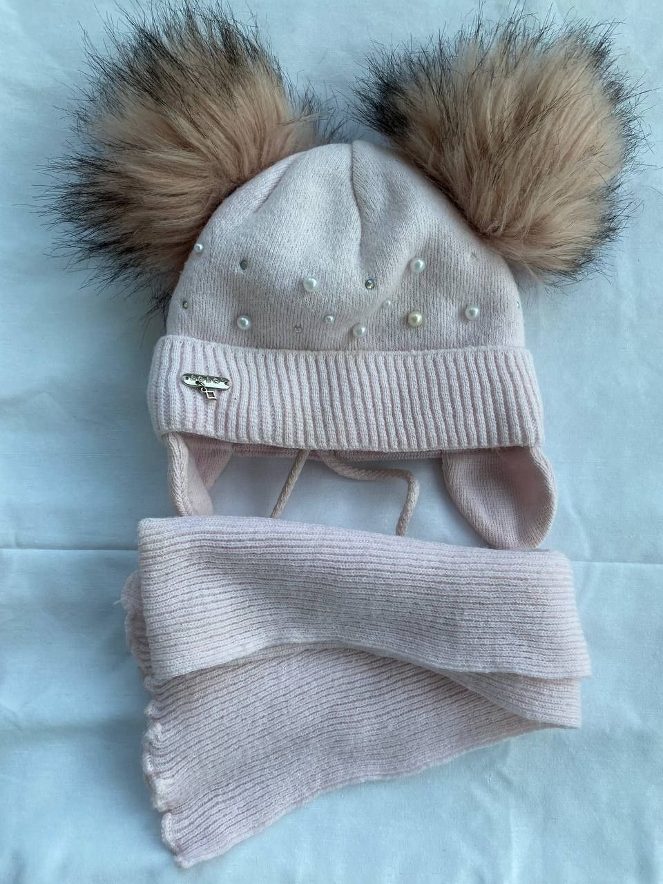 Зимний комплект комбинезон куртка шапка