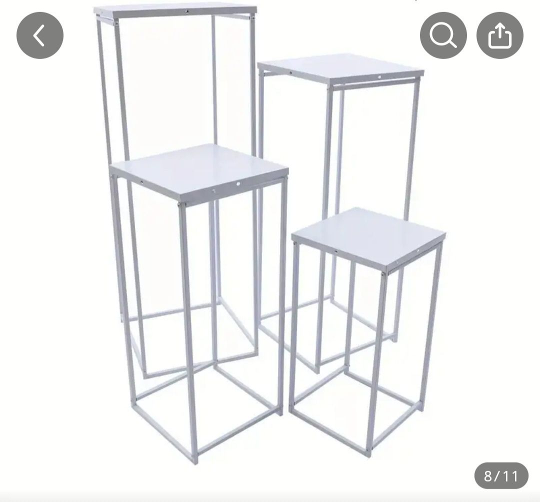 Conjunto de 4 mesas de decoração de festas