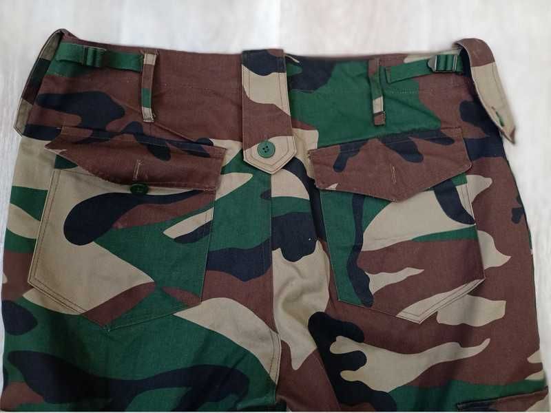 Spodnie wojskowe moro camo woodland kamuflaż cargo