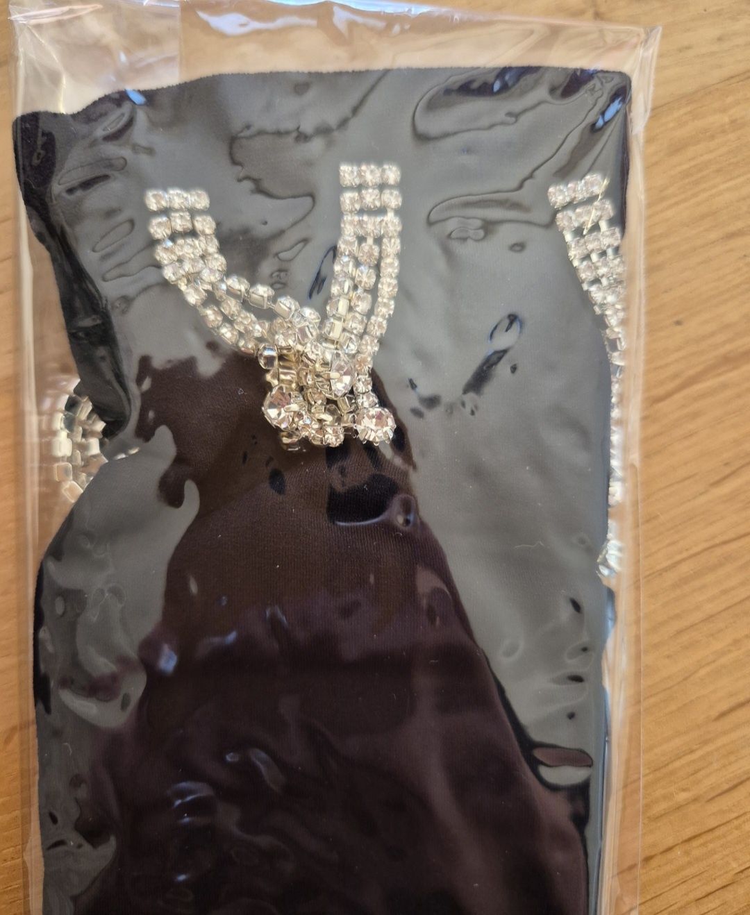Skarpety Calzedonia czarne dżety special edition kryształki one size