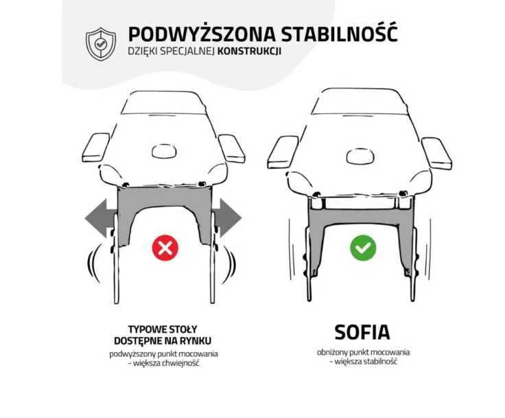 Стіл масажний Sofia 70 см - бежевий AVENO LIFE / стіл для массажа