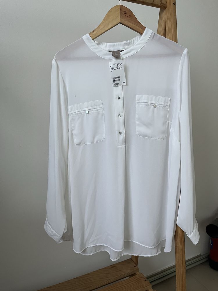 Біла блузка біла сорочка святкова сорочка 50